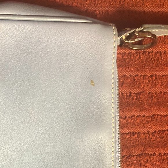 Salvatore Ferragamo Blue Zip Clutch - Picture 9 of 13